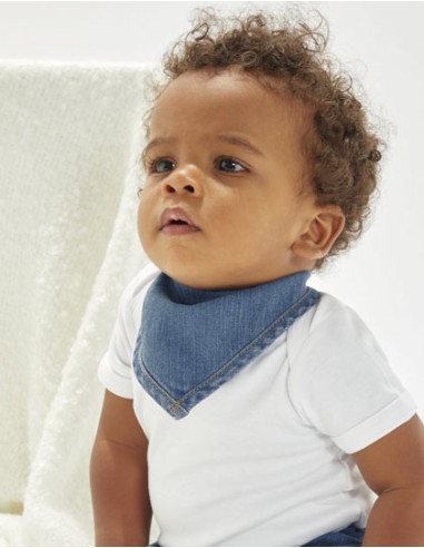 BAB-BZ55-Baby Rocks Denim Bandana Bib